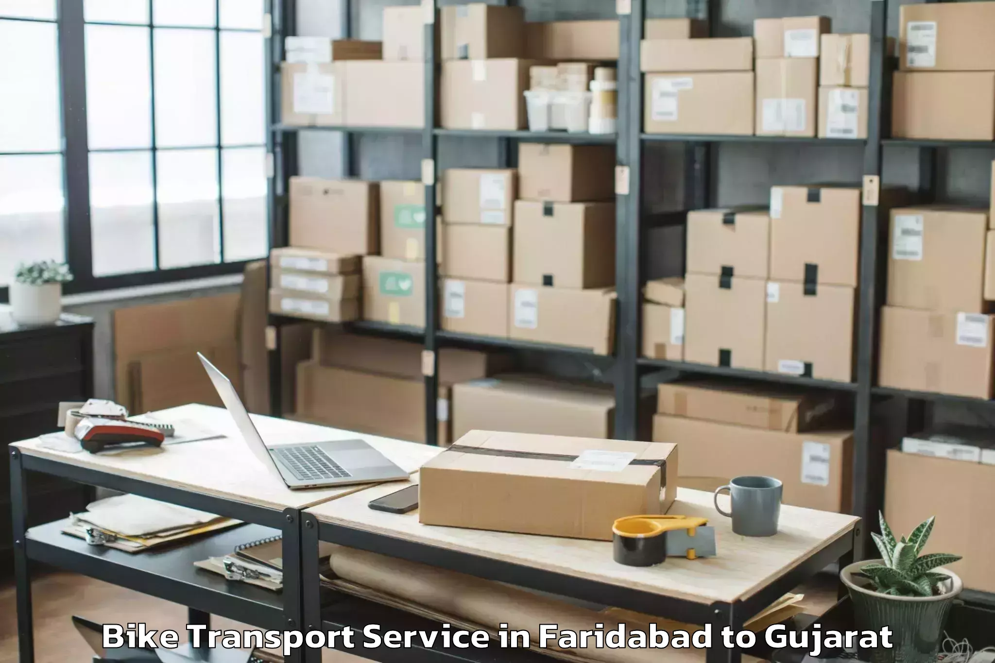 Easy Faridabad to Ranavav Bike Transport Booking